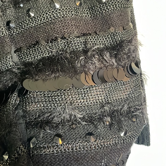 Ruby Rd xl petite black sequined sweater - Picture 3 of 5